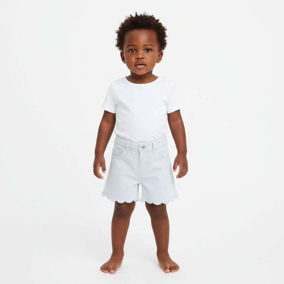 Light Blue Denim Shorts Light Wash Nawao.com