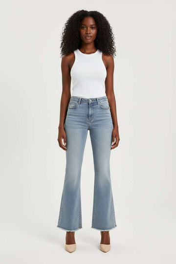 Light Blue Flare Jeans Nawao.com