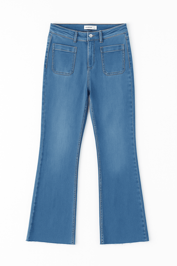 Light Blue Straight Jeans Blue Nawao.com