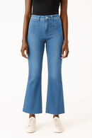 Light Blue Straight Jeans Blue Nawao.com