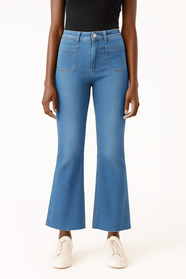 Light Blue Straight Jeans Blue Nawao.com