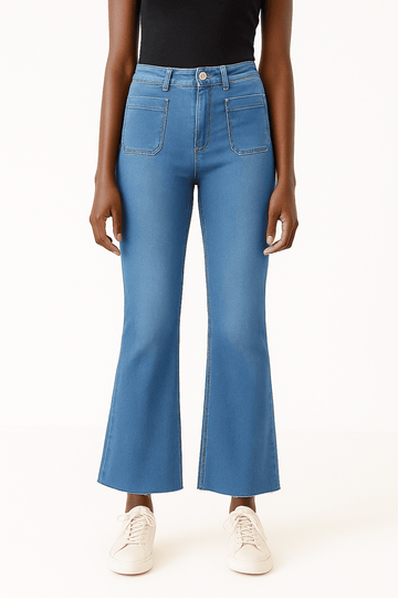 Light Blue Straight Jeans Blue Nawao.com
