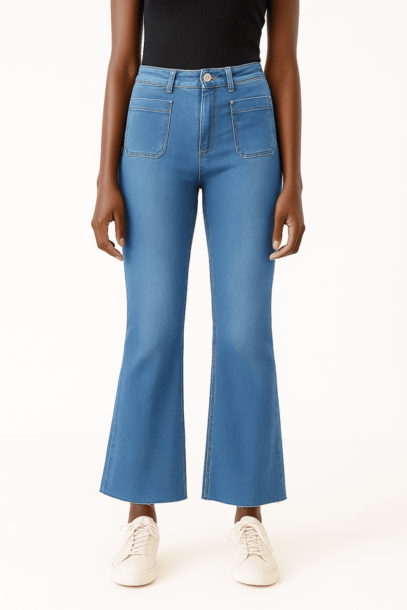 Light Blue Straight Jeans Blue Nawao.com