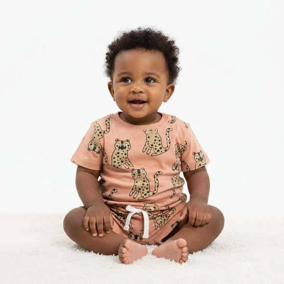 Light Brown Tiger Printed Pjs Brown Nawao.com