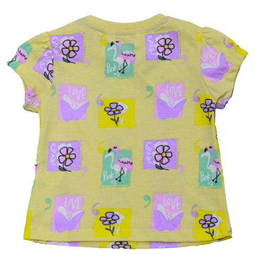 Light Green Floral All Over Print T Shirt Green Nawao.com