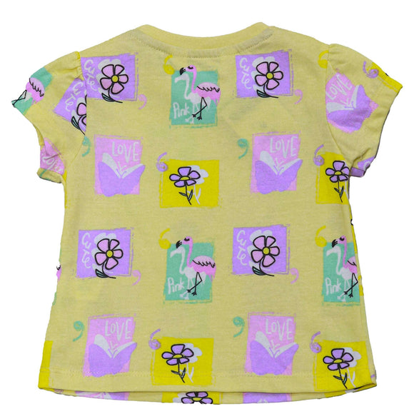 Light Green Floral All Over Print T Shirt Green Nawao.com