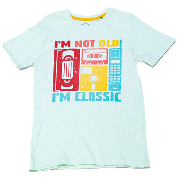 Light Green Not Old I M Classic Short Sleeve Graphic Tee Nawao.com