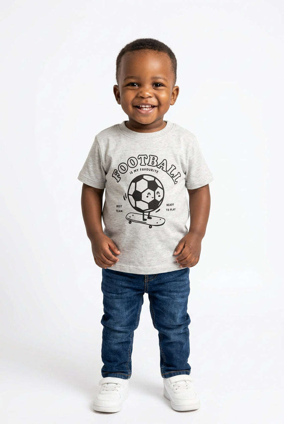 Light Grey Football Tshirt Mid Grey Nawao.com