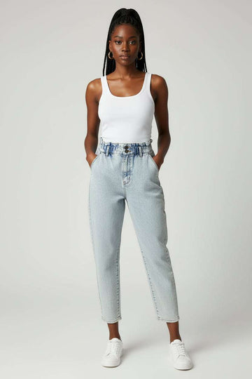 Light Stone Paper Bag Jeans Nawao.com