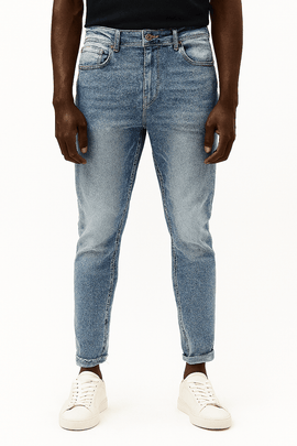 Light Wash 5 Pocket Skinny Fit Jeans Light Nawao.com