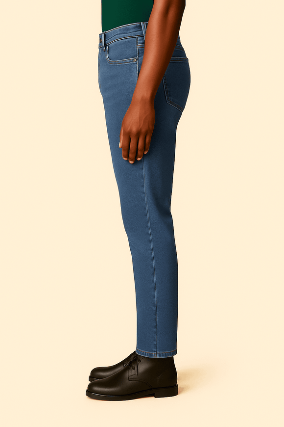 Light Wash Basic 5 Pocket Straight Fit Jeans Light Wash Nawao.com