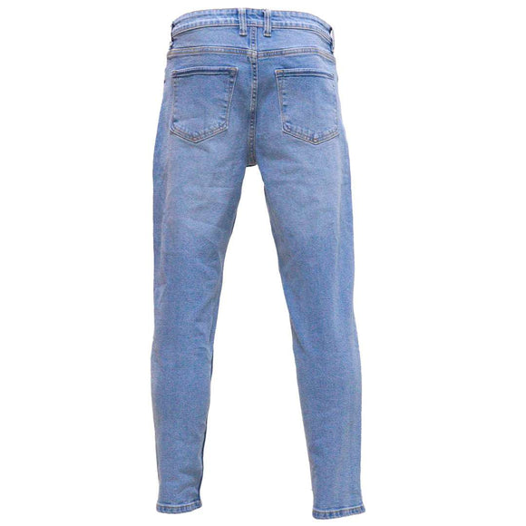 Light Wash Basic 5 Pocket Straight Fit Jeans Light Wash Nawao.com