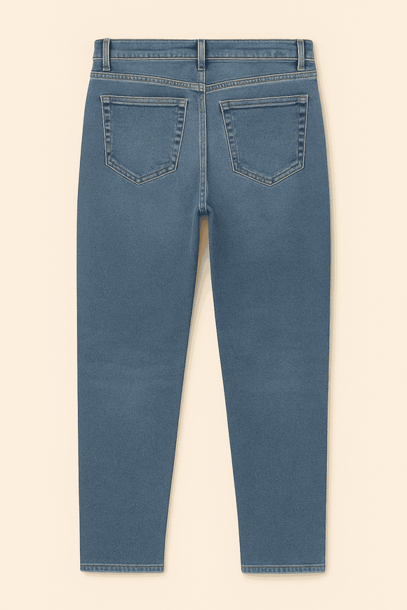 Light Wash Basic 5 Pocket Straight Fit Jeans Light Wash Nawao.com