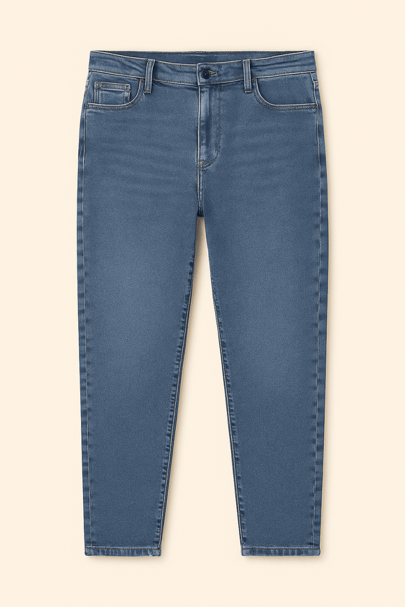 Light Wash Basic 5 Pocket Straight Fit Jeans Light Wash Nawao.com