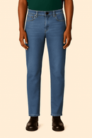 Light Wash Basic 5 Pocket Straight Fit Jeans Light Wash Nawao.com