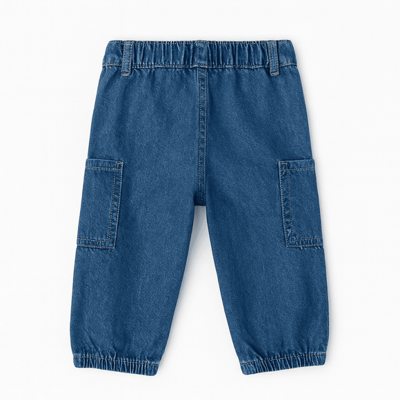Light Wash Cargo Pull On Jeans Nawao.com