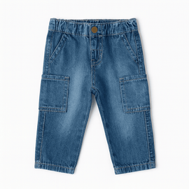 Light Wash Cargo Pull On Jeans Nawao.com