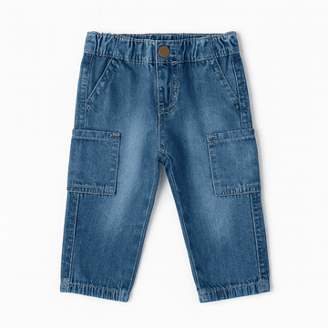 Light Wash Cargo Pull On Jeans Nawao.com