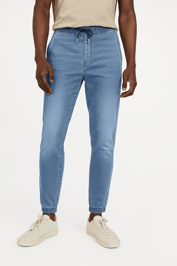 Light Wash Denim Jogger Nawao.com