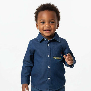 Light Wash Denim Ls Shirts Light Wash Nawao.com