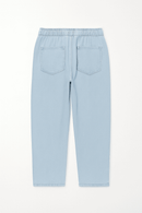 LIGHT WASH ELASTIC WAIST JEANS Nawao.com