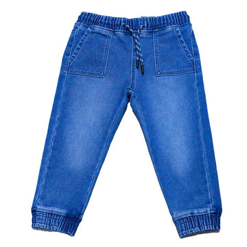 Light Wash Knit Denim Jogger Nawao.com