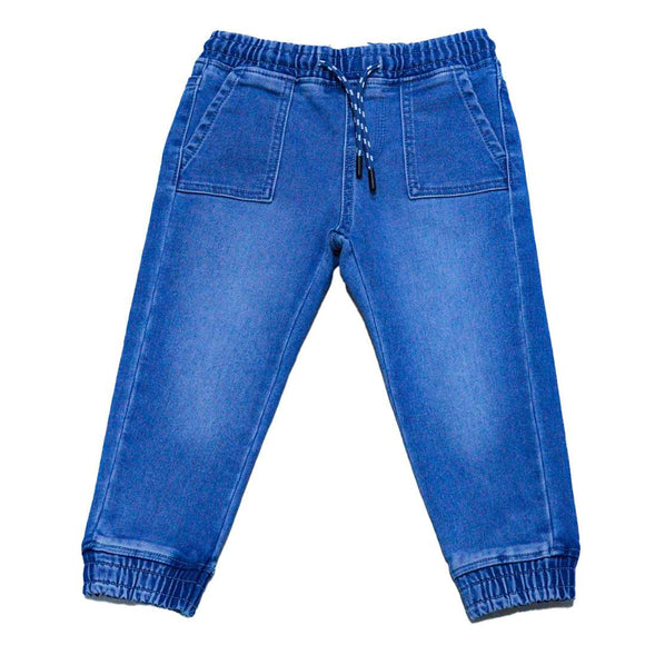 Light Wash Knit Denim Jogger Nawao.com