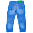 Light Wash Knitted 5 Pocket  With Draw Cord Jeans Light Wash 5 6 Years Nawao.com