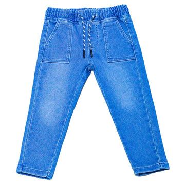 Light Wash Knitted Pullon Jeans Nawao.com