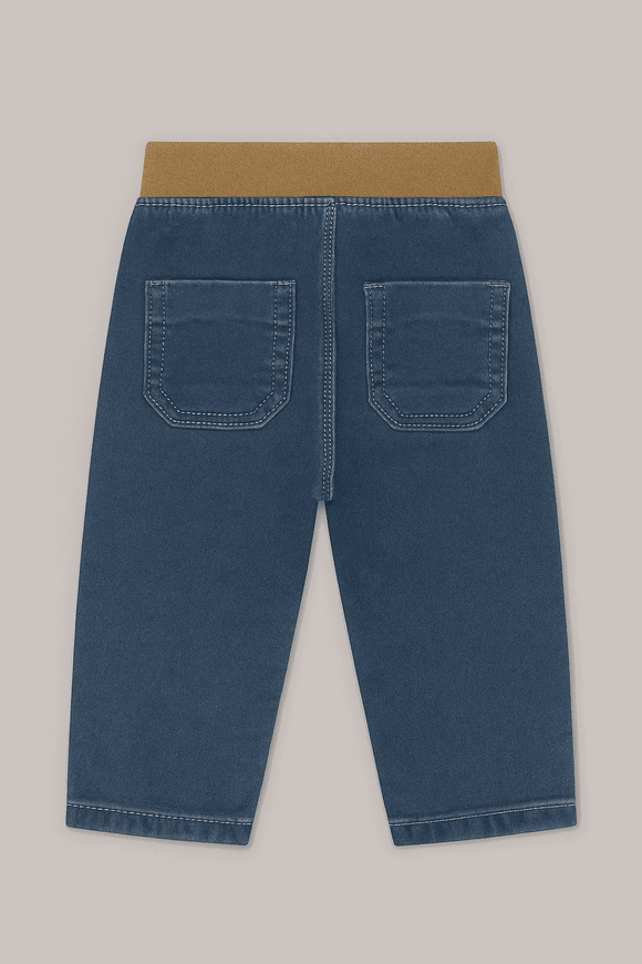 Light Wash Rib Wasitband Pull On Jeans Light Wash Nawao.com