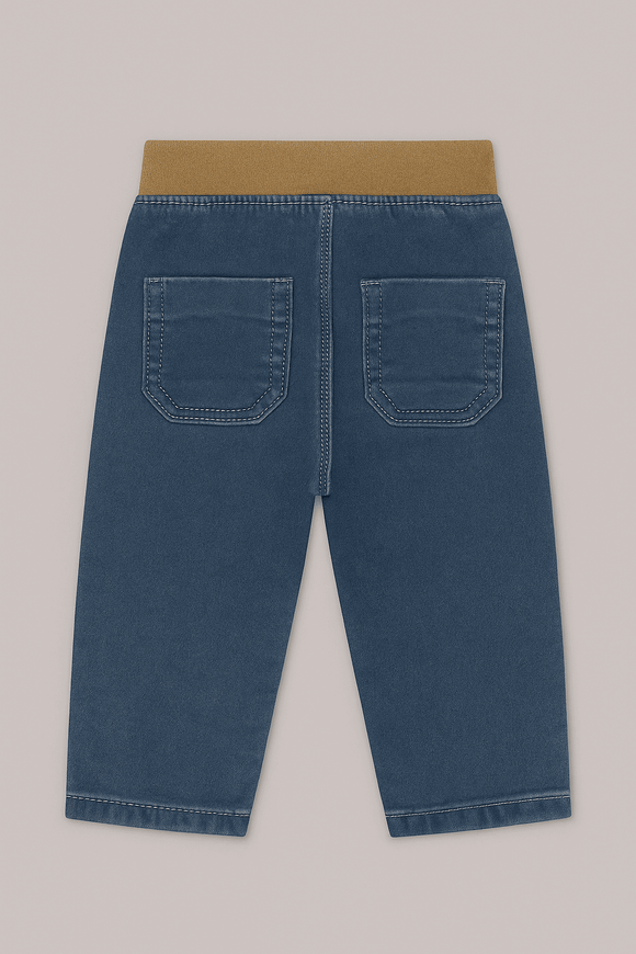 Light Wash Rib Wasitband Pull On Jeans Light Wash Nawao.com