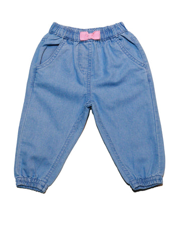 Light Wash Solid Harem Jeans Light Nawao.com