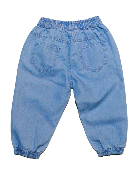 Light Wash Solid Harem Jeans Light Nawao.com
