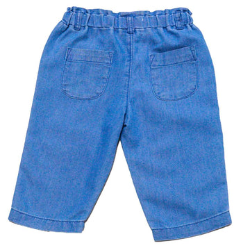 Light Wash Solid Lace Pockets Jeans Nawao.com