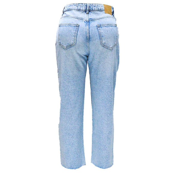 LIGHT WASH STRAIGHT FIT JEANS Nawao.com