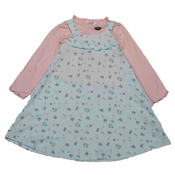 Lilac 2 Pc Dress Tshirt Set With Accessories Nawao.com