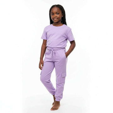Lilac Active Track Pants With Cargo Pockets  Lilac Nawao.com