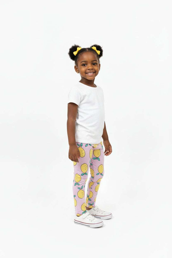 Lilac Aop Lemon Legging  Lilac 4 5 Years Nawao.com