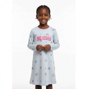 Lilac  Aop  Long Sleeve Nightshirts  Lilac Nawao.com