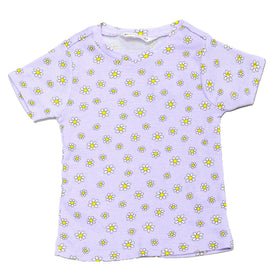 Lilac Aop Rib T Shirt Nawao.com