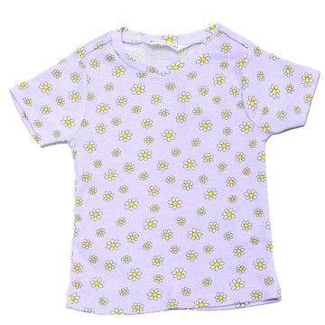 Lilac Aop Rib T Shirt Nawao.com