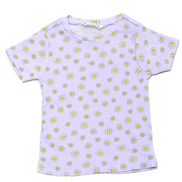 Lilac Aop Rib T Shirt Nawao.com