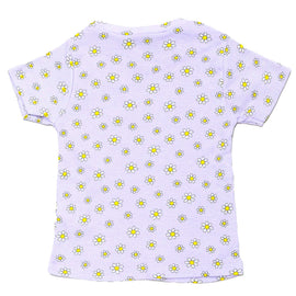 Lilac Aop Rib T Shirt Nawao.com