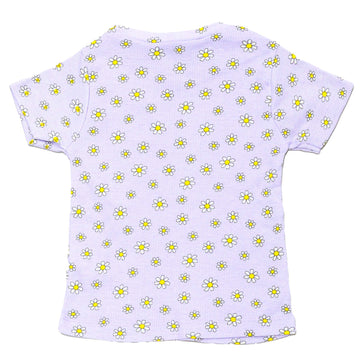 Lilac Aop Rib T Shirt Nawao.com
