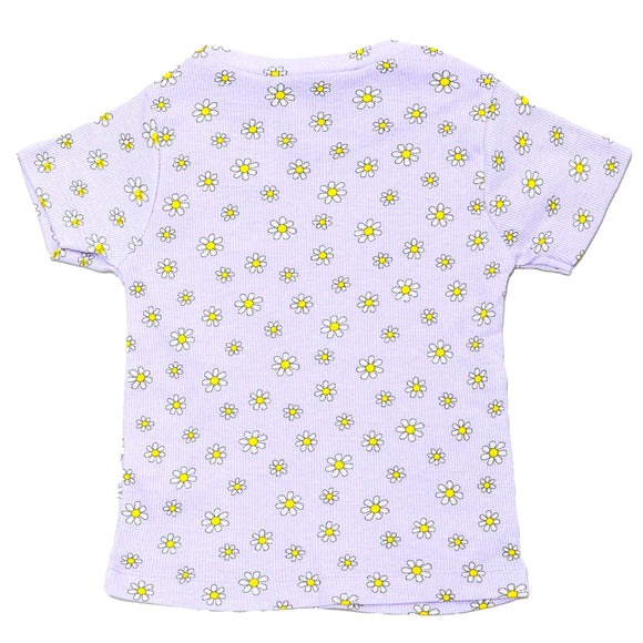 Lilac Aop Rib T Shirt Nawao.com