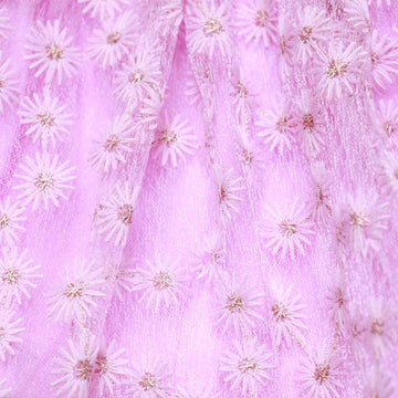 Lilac Floral Embroidery Skirt Lilac Nawao.com
