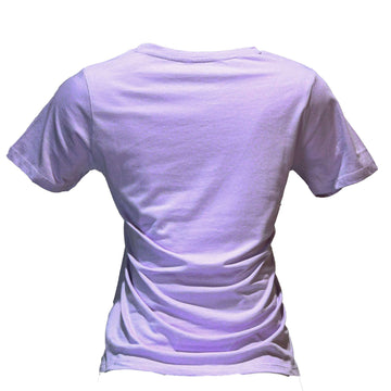 Lilac Foil Printed T Shirt Nawao.com