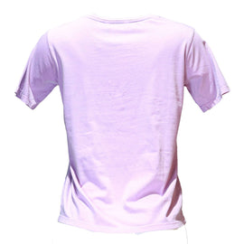 Lilac Girl Foil Embellished T Shirt Nawao.com