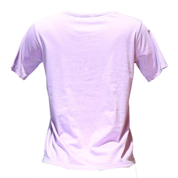 Lilac Girl Foil Embellished T Shirt Nawao.com