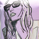 Lilac Girl Foil Embellished T Shirt Nawao.com